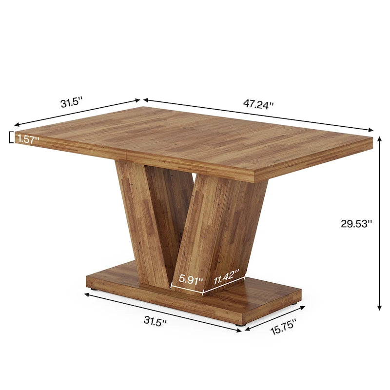 47 Petite table rectangulaire de style campagnard pour salle à manger de cuisine