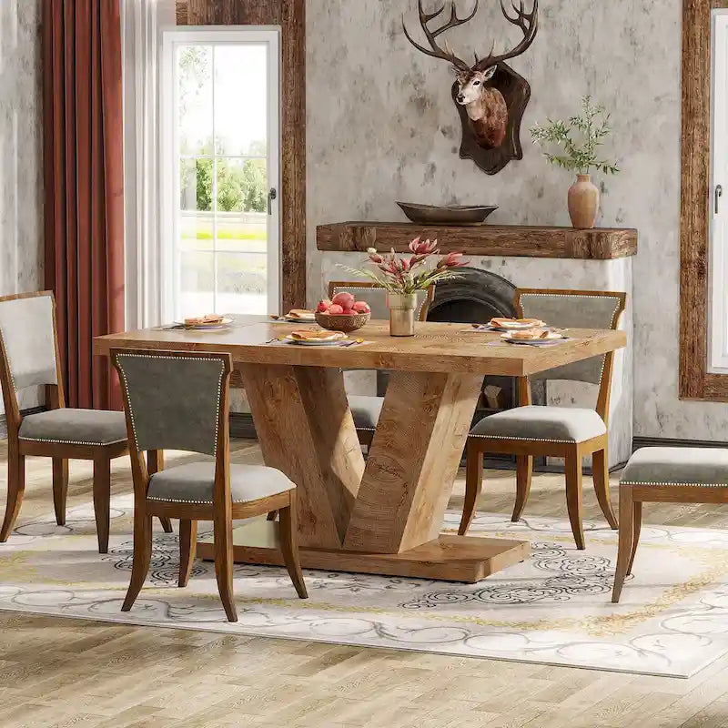 47 Petite table rectangulaire de style campagnard pour salle à manger de cuisine