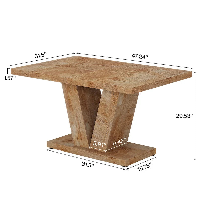 47 Petite table rectangulaire de style campagnard pour salle à manger de cuisine