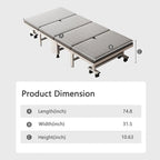 Lit d'appoint pliant portable Hansabenne avec matelas à mémoire de forme