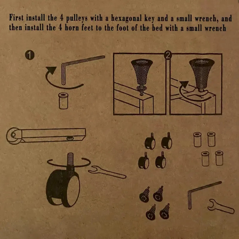 Lit d'appoint pliant portable Hansabenne avec matelas à mémoire de forme