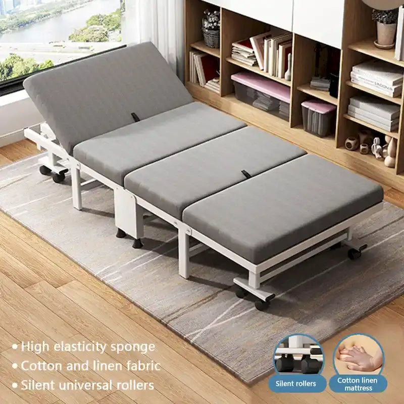 Lit d'appoint pliant portable Hansabenne avec matelas à mémoire de forme