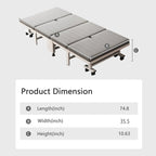 Lit d'appoint pliant portable Hansabenne avec matelas à mémoire de forme