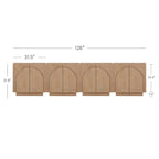 Meuble d'appoint Iris en bois, buffet, crédence ou meuble TV avec portes cintrées et étagères réglables