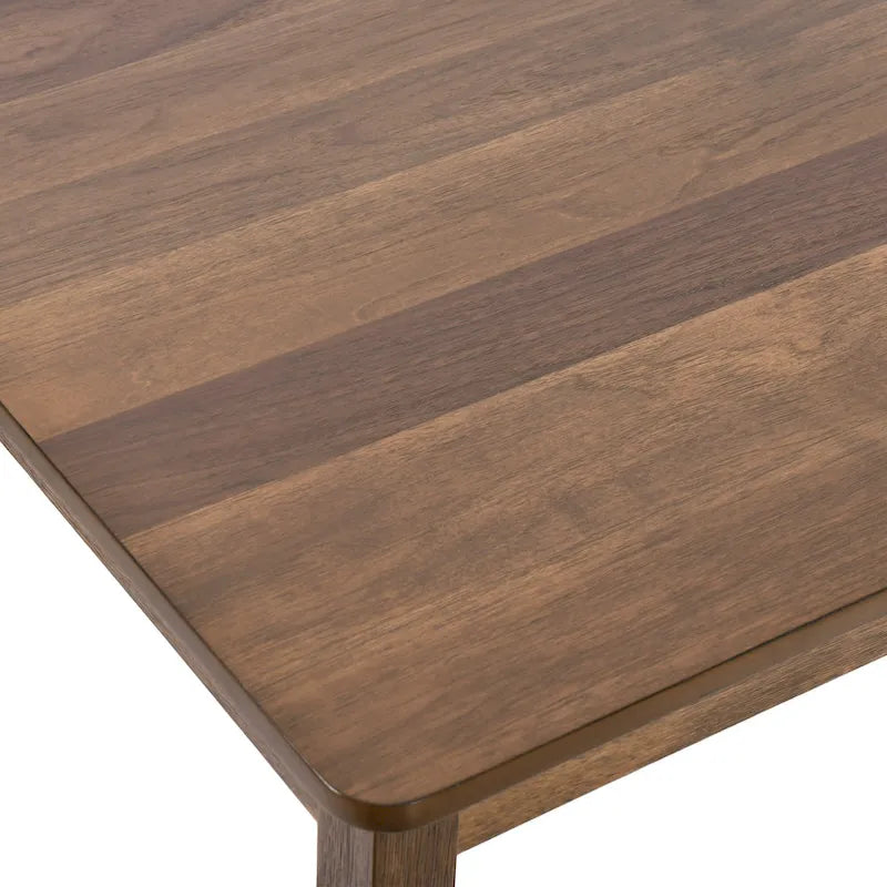 Ensemble de table à manger 5 pièces en bois massif 47L (1 table + 4 chaises à dossier à lattes)