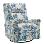 Fauteuil inclinable manuel pivotant HOMYKA à motif floral, avec dossier rembourré