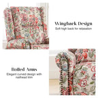 Fauteuil inclinable manuel pivotant HOMYKA à motif floral, avec dossier rembourré