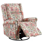 Fauteuil inclinable manuel pivotant HOMYKA à motif floral, avec dossier rembourré