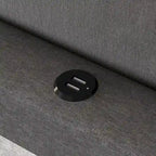 Cadre de lit Queen avec tiroirs de rangement, tête de lit réglable et éclairage LED