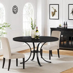 Table de salle à manger ronde pour 4 à 6 personnes, table de cuisine en bois pour salle à manger