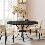 Table de salle à manger ronde pour 4 à 6 personnes, table de cuisine en bois pour salle à manger