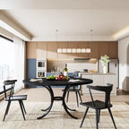 Table de salle à manger ronde pour 4 à 6 personnes, table de cuisine en bois pour salle à manger