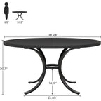 Table de salle à manger ronde pour 4 à 6 personnes, table de cuisine en bois pour salle à manger