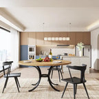 Table de salle à manger ronde pour 4 à 6 personnes, table de cuisine en bois pour salle à manger