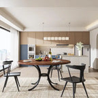 Table de salle à manger ronde pour 4 à 6 personnes, table de cuisine en bois pour salle à manger