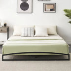 Cadre de lit bas en métal avec plateforme de 15 cm