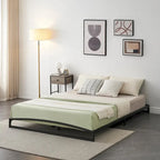 Cadre de lit bas en métal avec plateforme de 15 cm