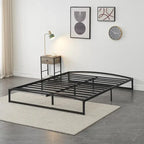 Cadre de lit bas en métal avec plateforme de 15 cm