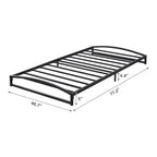 Cadre de lit bas en métal avec plateforme de 15 cm