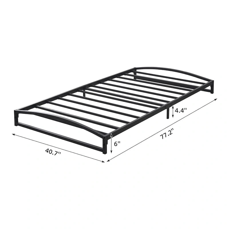 Cadre de lit bas en métal avec plateforme de 15 cm
