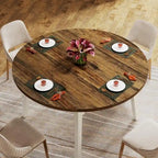 Table de salle à manger ronde pour 4 à 6 personnes, table de cuisine de style campagnard de 119 cm (47 pouces).