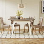 Table de salle à manger ronde pour 4 à 6 personnes, table de cuisine de style campagnard de 119 cm (47 pouces).