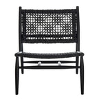 Fauteuil d'appoint carré SAFAVIEH Queenie Bandelier en cuir tressé ajouré - 66 cm L x 81 cm P x 79 cm H