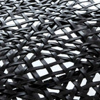 Fauteuil d'appoint carré SAFAVIEH Queenie Bandelier en cuir tressé ajouré - 66 cm L x 81 cm P x 79 cm H