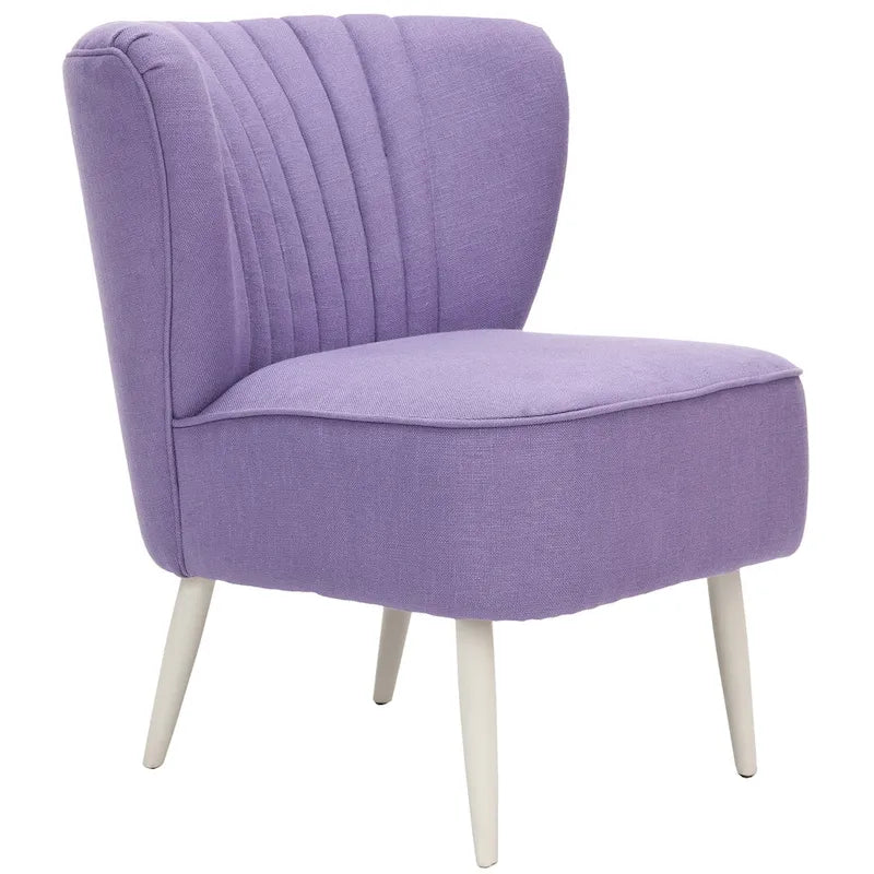 Fauteuil d'appoint SAFAVIEH Lauryne style Mid-Century à rayures arc-en-ciel - 62 x 72 x 76 cm (24 x 28 x 29,9 pouces) - 61 x 71 x 76 cm (24 x 28 x 30 pouces)