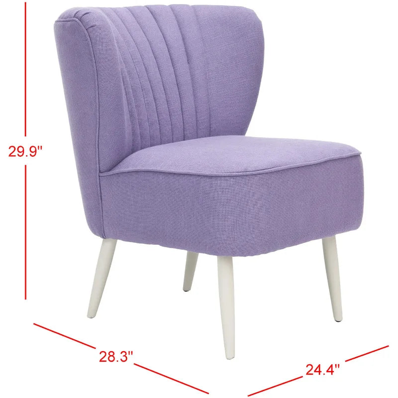 Fauteuil d'appoint SAFAVIEH Lauryne style Mid-Century à rayures arc-en-ciel - 62 x 72 x 76 cm (24 x 28 x 29,9 pouces) - 61 x 71 x 76 cm (24 x 28 x 30 pouces)