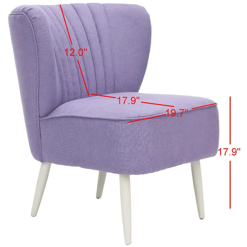 Fauteuil d'appoint SAFAVIEH Lauryne style Mid-Century à rayures arc-en-ciel - 62 x 72 x 76 cm (24 x 28 x 29,9 pouces) - 61 x 71 x 76 cm (24 x 28 x 30 pouces)