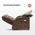 Fauteuil inclinable électrique zéro gravité MCombo avec appui-tête réglable pour salon, tissu ZG334