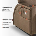 Fauteuil inclinable électrique zéro gravité MCombo avec appui-tête réglable pour salon, tissu ZG334