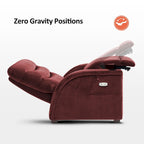Fauteuil inclinable électrique zéro gravité MCombo avec appui-tête réglable pour salon, tissu ZG334