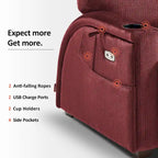 Fauteuil inclinable électrique zéro gravité MCombo avec appui-tête réglable pour salon, tissu ZG334