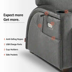 Fauteuil inclinable électrique zéro gravité MCombo avec appui-tête réglable pour salon, tissu ZG334