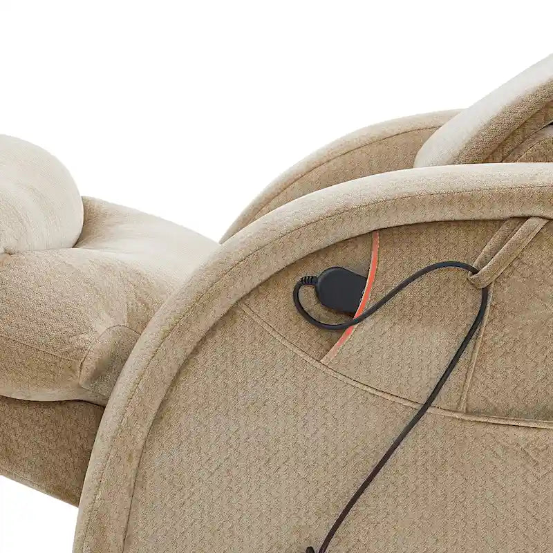 Fauteuil inclinable électrique zéro gravité MCombo avec appui-tête réglable pour salon, tissu ZG334