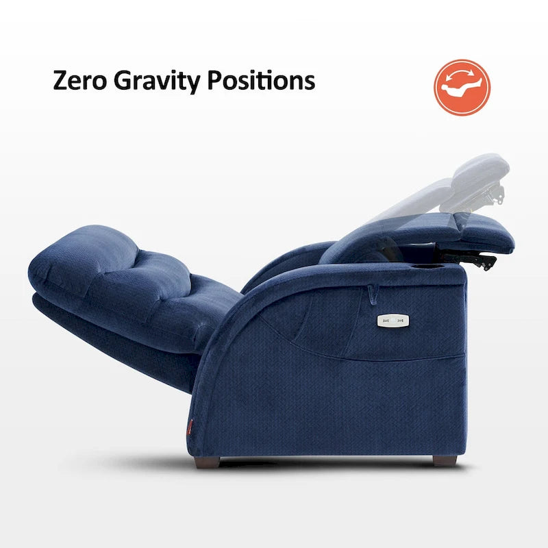 Fauteuil inclinable électrique zéro gravité MCombo avec appui-tête réglable pour salon, tissu ZG334
