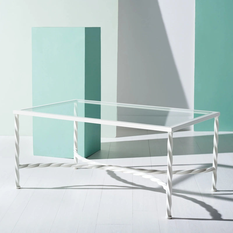 Table basse en verre SAFAVIEH Couture Sedighe - 40 cm L x 24 cm P x 18 cm H