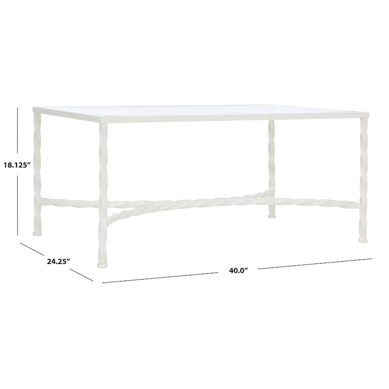 Table basse en verre SAFAVIEH Couture Sedighe - 40 cm L x 24 cm P x 18 cm H