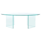 Table basse en verre trempé SAFAVIEH Beda - 47 cm L x 28 cm P x 16 cm H