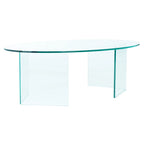 Table basse en verre trempé SAFAVIEH Beda - 47 cm L x 28 cm P x 16 cm H