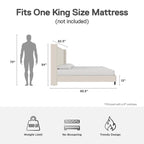 Lit plateforme rembourré Avenue Greene Esma