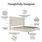 Lit plateforme rembourré Avenue Greene Esma
