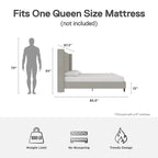 Lit plateforme rembourré Avenue Greene Esma