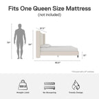 Lit plateforme rembourré Avenue Greene Esma