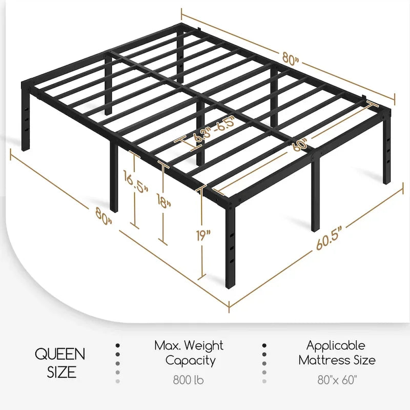 Sommier à lattes en métal Yaheetech