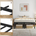 Sommier à lattes en métal Yaheetech