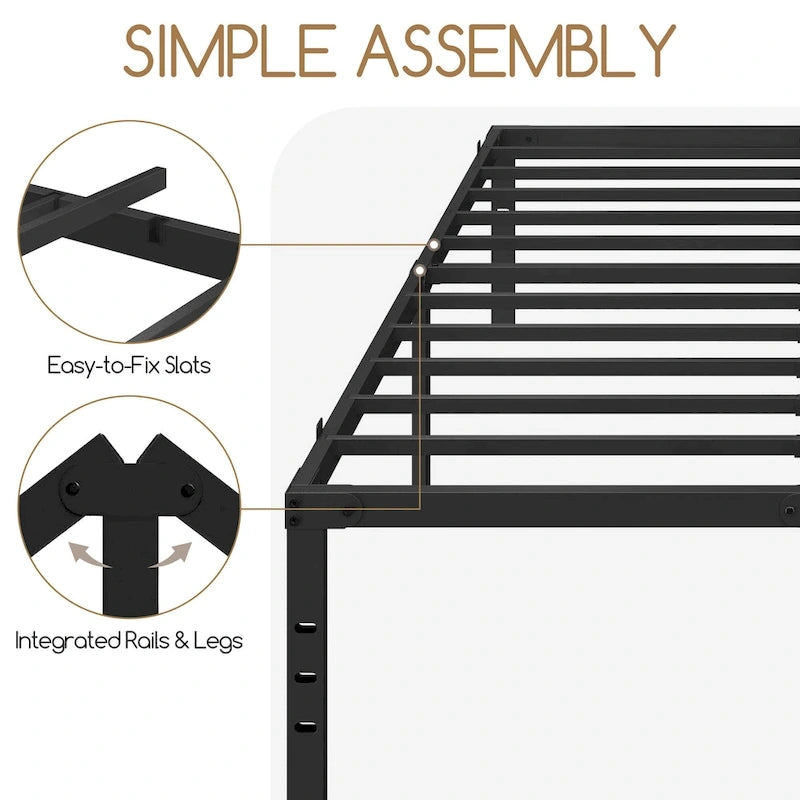 Sommier à lattes en métal Yaheetech
