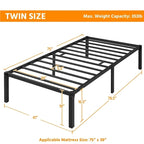 Sommier à lattes en métal Yaheetech